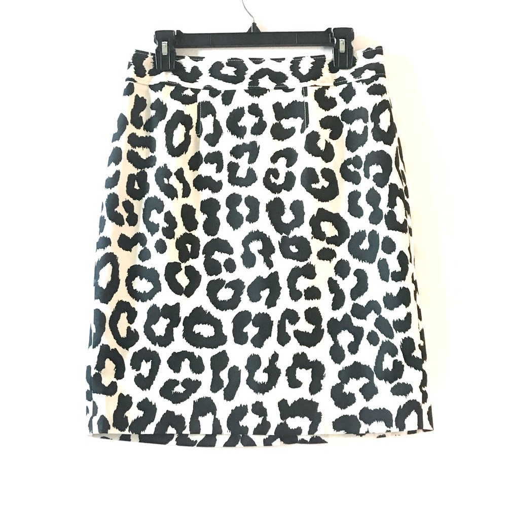 Ann Taylor Loft Silk Blend Animal Print Pencil Skirt Size 8